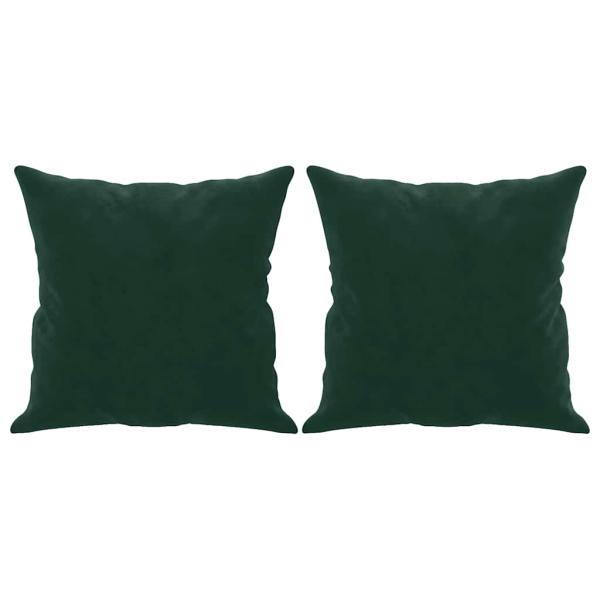 3-Sitzer-Sofa mit Zierkissen Dunkelgrün 180 cm Samt