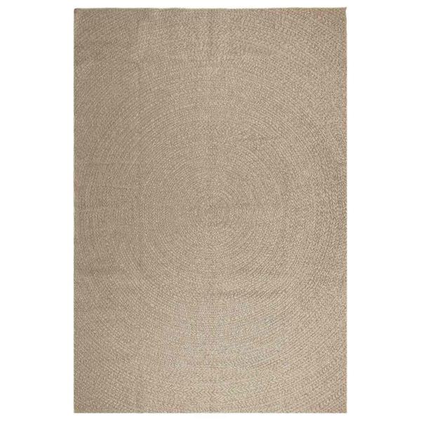Teppich ZIZUR Beige 240x340 cm Jute-Optik Indoor und Outdoor