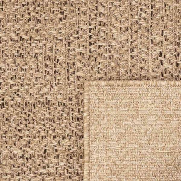 Teppich ZIZUR Beige 200x200 cm Jute-Optik Indoor und Outdoor