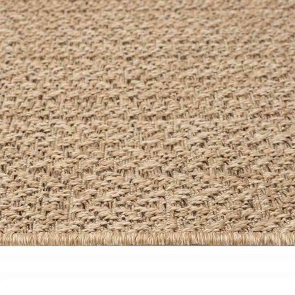 Teppich ZIZUR Beige 200x200 cm Jute-Optik Indoor und Outdoor