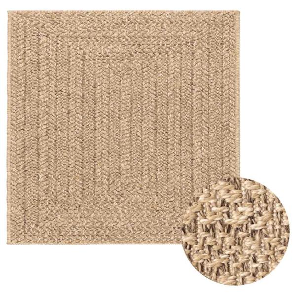 Teppich ZIZUR Beige 200x290 cm Jute-Optik Indoor und Outdoor