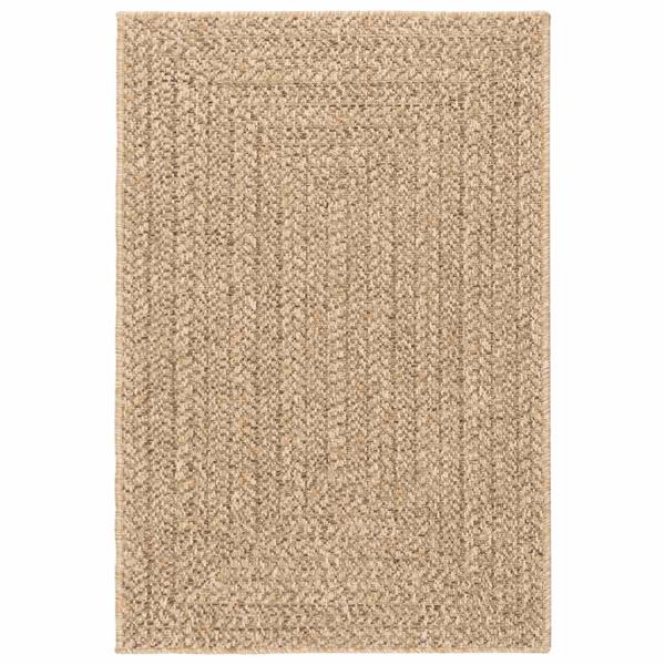Teppich ZIZUR Beige 120x120 cm Jute-Optik Indoor und Outdoor