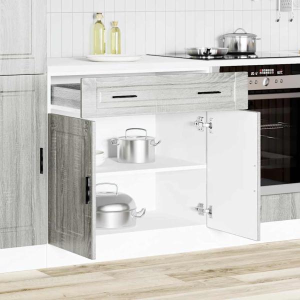 ARDEBO.de - Küchenunterschrank Porto Grau Sonoma Holzwerkstoff