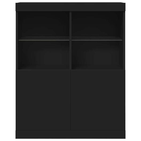 Sideboard Schwarz 81x37x100 cm Holzwerkstoff