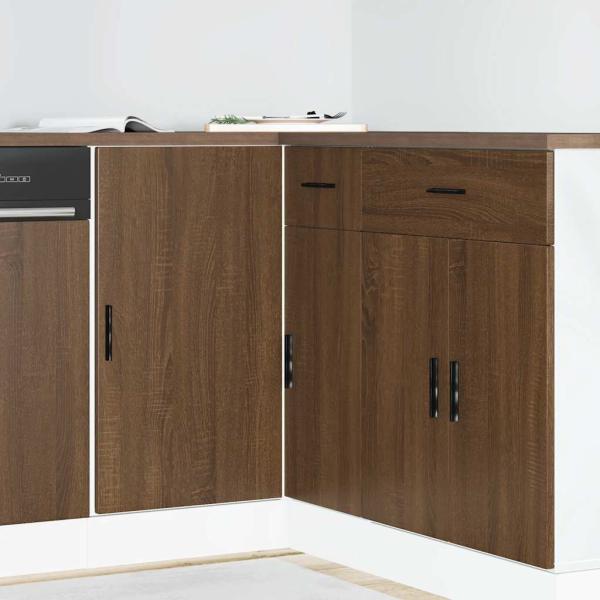 ARDEBO.de - Spülenunterschrank Braun Eichen-Optik Holzwerkstoff