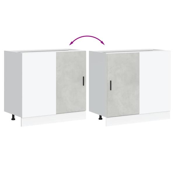 Spülenunterschrank Betongrau Holzwerkstoff