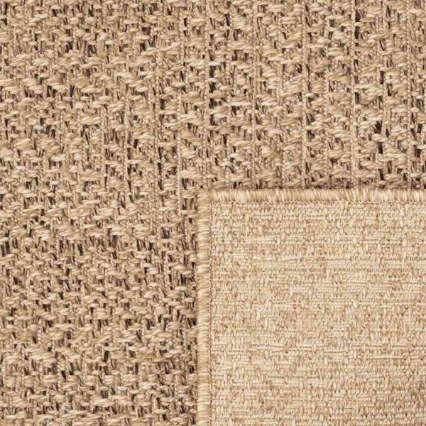 Teppich ZIZUR Beige 240x240 cm Jute-Optik Indoor und Outdoor