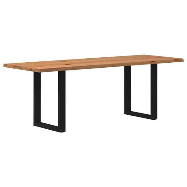 ARDEBO.de - Esstisch Hellbraun 220x80x74 cm Massivholz Eiche Rechteckig