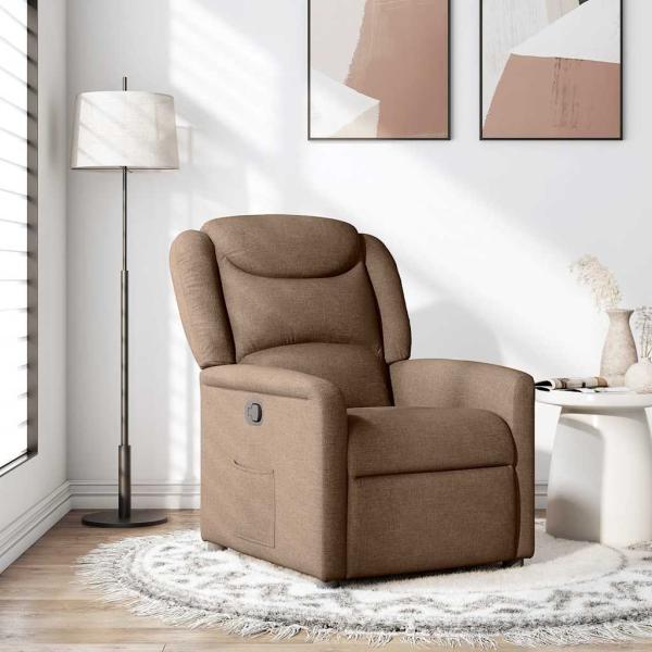 ARDEBO.de - Relaxsessel Braun Stoff