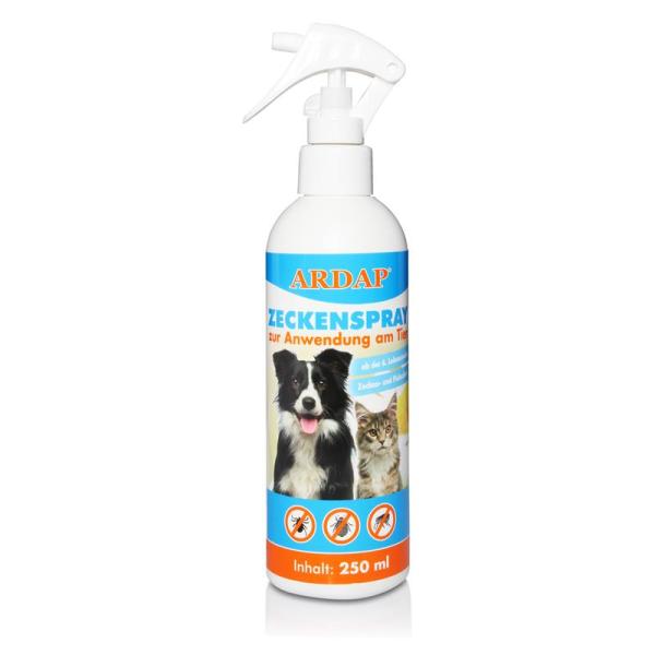 ARDEBO.de Ardap Zeckenspray zur Anwendung am Tier 250 ml