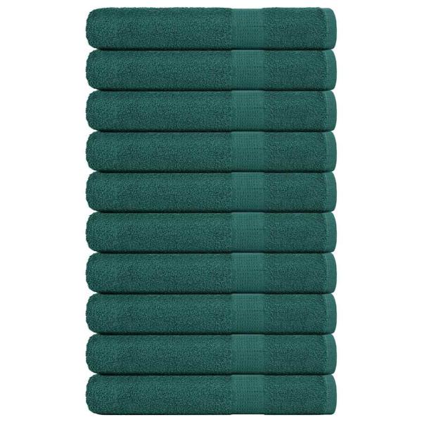 ARDEBO.de - Saunatücher 10 Stk. Grün 80x200 cm 360 g/m² 100% Baumwolle