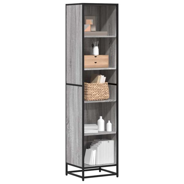 ARDEBO.de - Bücherregal Grau Sonoma 40x35x170,5 cm Holzwerkstoff