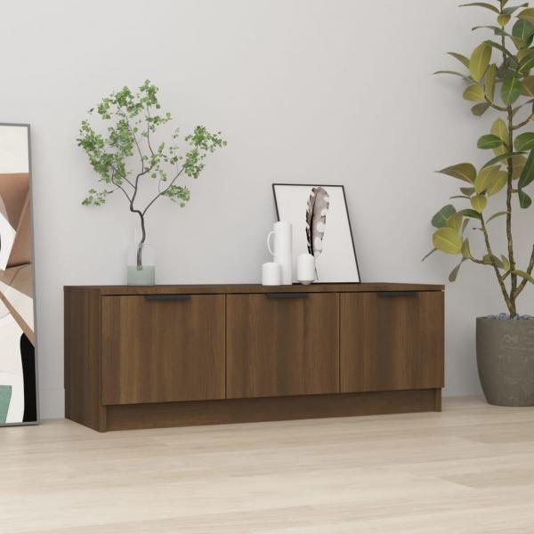 ARDEBO.de - TV-Schrank Braun Eichen-Optik 102x35x36,5 cm Holzwerkstoff