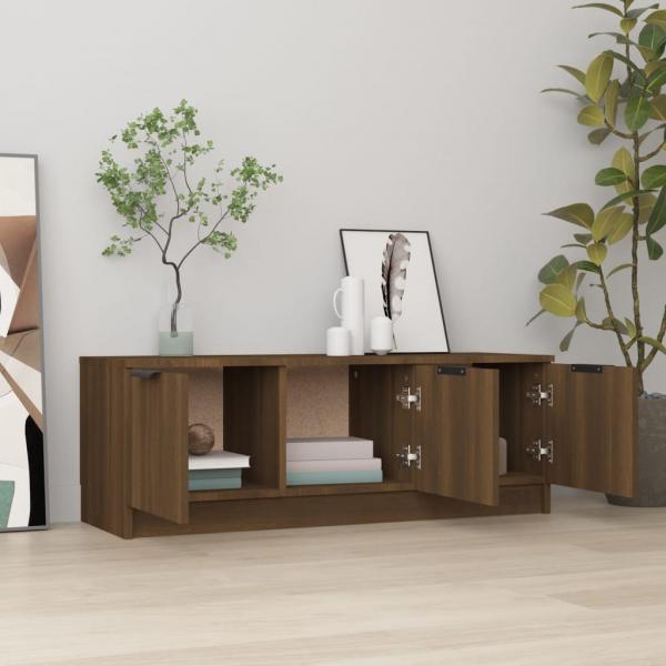 TV-Schrank Braun Eichen-Optik 102x35x36,5 cm Holzwerkstoff
