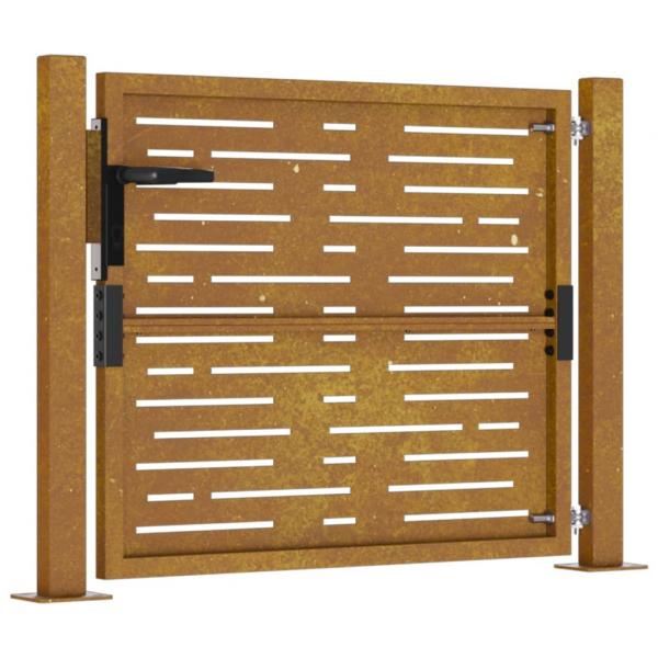 Gartentor 105x105 cm Cortenstahl Quadratisches Design