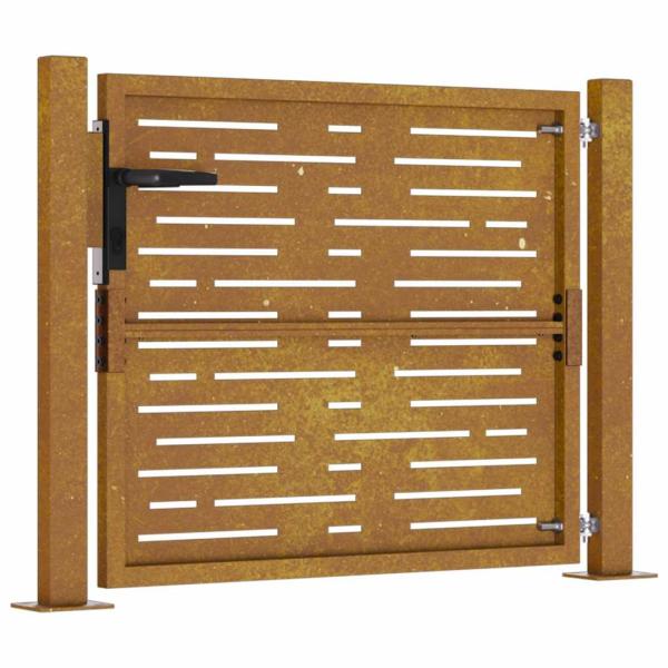 Gartentor 105x105 cm Cortenstahl Quadratisches Design