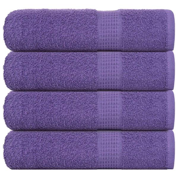 ARDEBO.de - Handtücher 4 Stk. Lila 50x100 cm 360 g/m² 100% Baumwolle