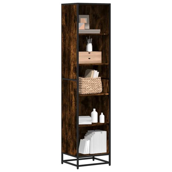 ARDEBO.de - Bücherregal Räuchereiche 40x35x170,5 cm Holzwerkstoff