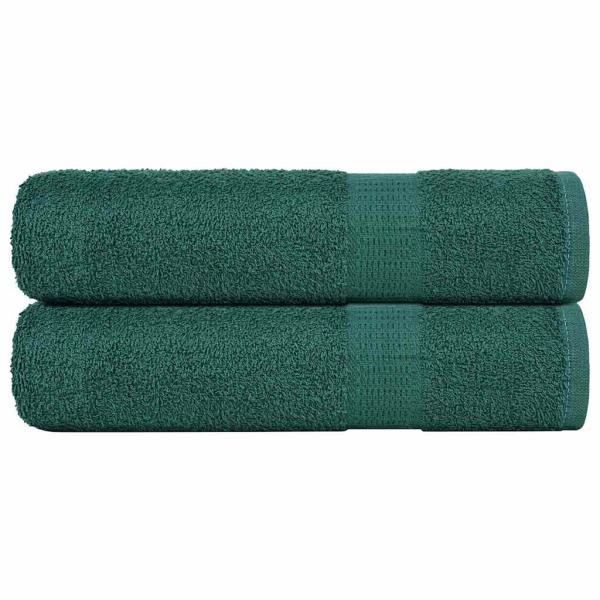 ARDEBO.de - Duschtücher 2 Stk. Grün 70x140 cm 360 g/m² 100% Baumwolle