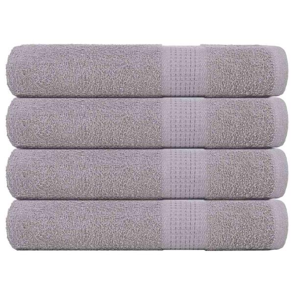 ARDEBO.de - Handtücher 4 Stk. Grau 100x200 cm 360 g/m² 100% Baumwolle