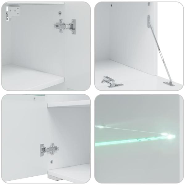 5-tlg. Wohnwand mit LED-Beleuchtung Artisan-Eiche Holzwerkstoff