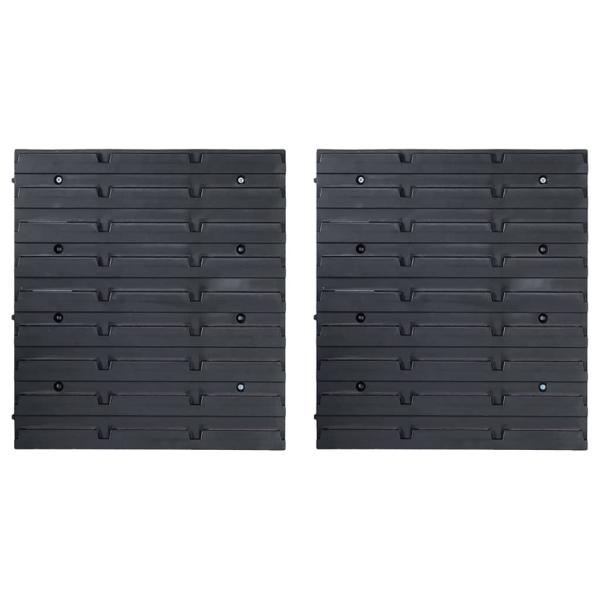 39-tlg. Behälter-Set für Kleinteile mit Wandplatten Rot Schwarz
