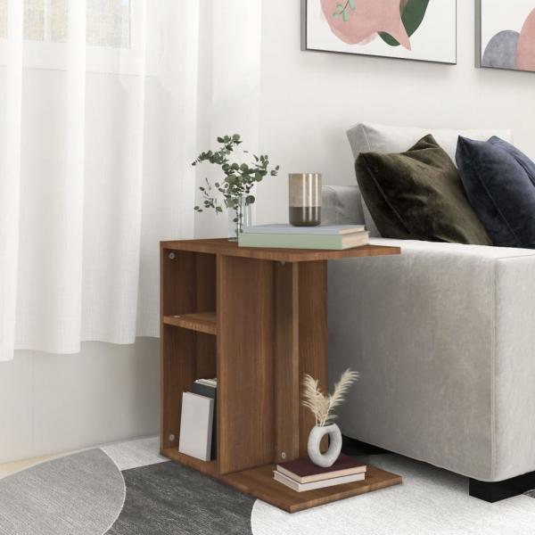 ARDEBO.de - Beistelltisch Braun Eichen-Optik 50x30x50 cm Holzwerkstoff