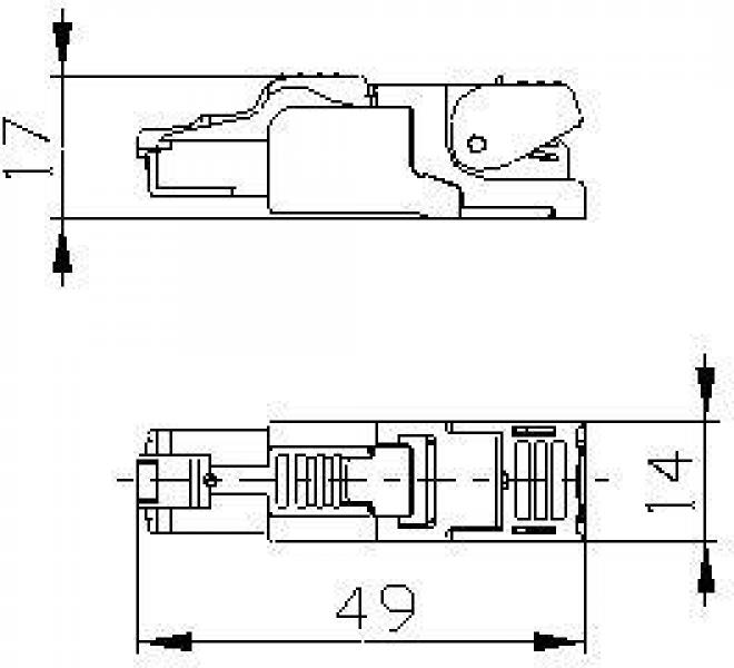 Rutenbeck (13900320) US-Cat.6A iso B Universalstecker