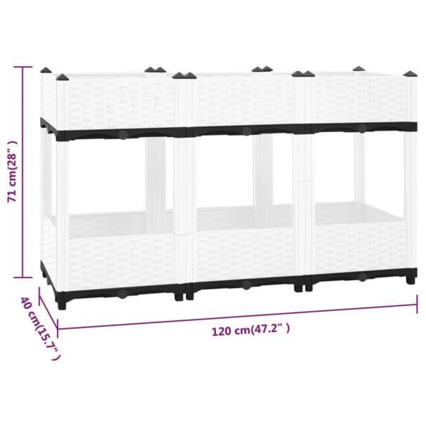 Hochbeet 120x40x71 cm Polypropylen
