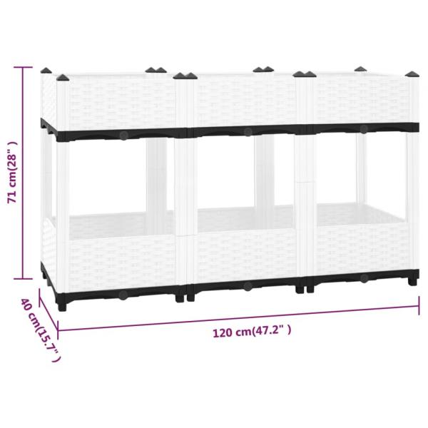 Hochbeet 120x40x71 cm Polypropylen