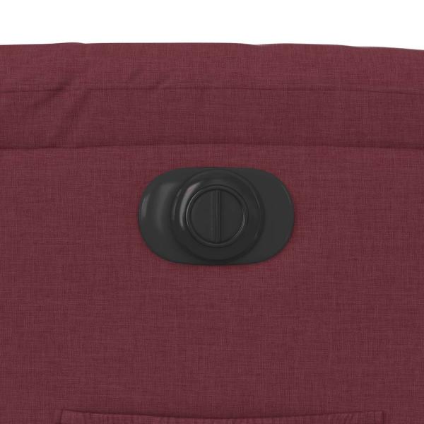 Relaxsessel Elektrisch Weinrot Stoff