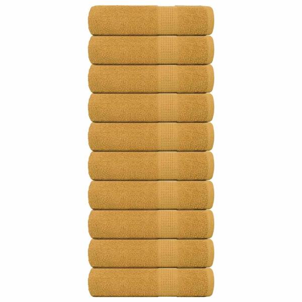 ARDEBO.de - Badetücher 10 Stk. Golden 100x150 cm 360 g/m² 100% Baumwolle