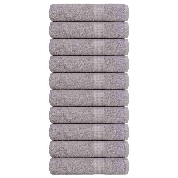 ARDEBO.de - Duschtücher 10 Stk. Grau 70x140 cm 360 g/m² 100% Baumwolle