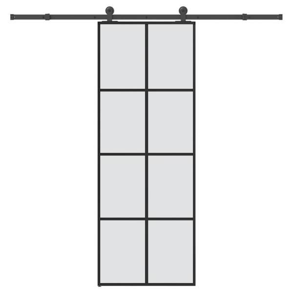 ARDEBO.de - Schiebetür mit Beschlag 76x205 cm ESG-Glas & Aluminium