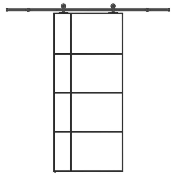 ARDEBO.de - Schiebetür mit Beschlag 90x205 cm ESG-Glas & Aluminium