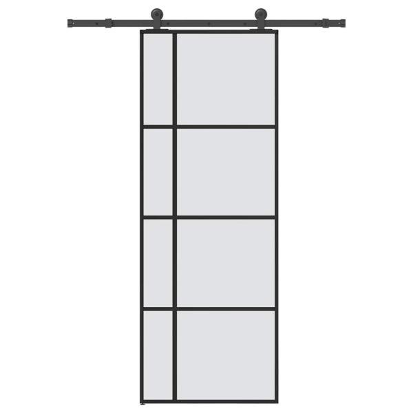 ARDEBO.de - Schiebetür mit Beschlag 76x205 cm ESG-Glas & Aluminium