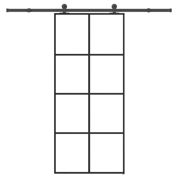 ARDEBO.de - Schiebetür mit Beschlag 90x205 cm ESG-Glas & Aluminium