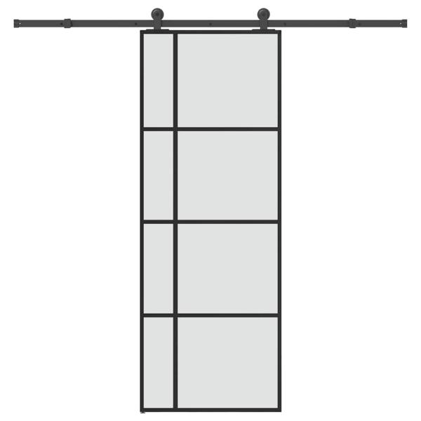 ARDEBO.de - Schiebetür mit Beschlag 76x205 cm ESG-Glas & Aluminium