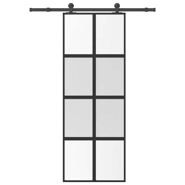 ARDEBO.de - Schiebetür mit Beschlag 76x205 cm Hartglas & Aluminium