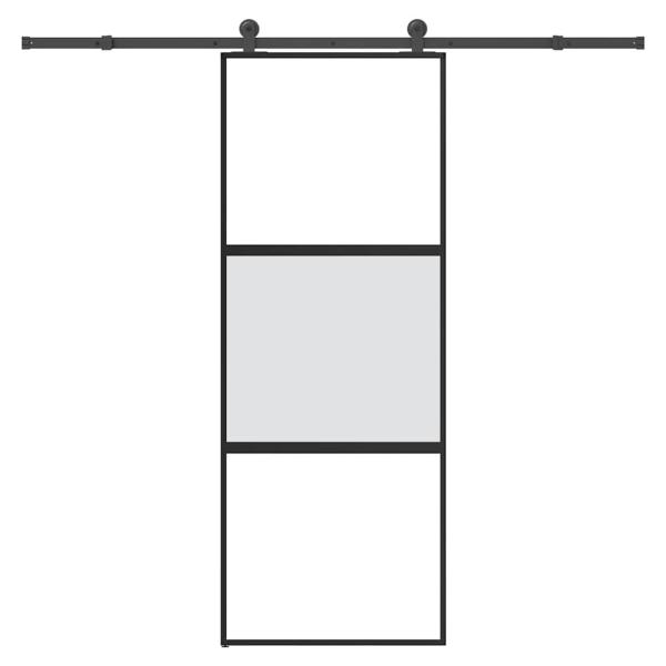 ARDEBO.de - Schiebetür mit Beschlag 76x205 cm Hartglas & Aluminium
