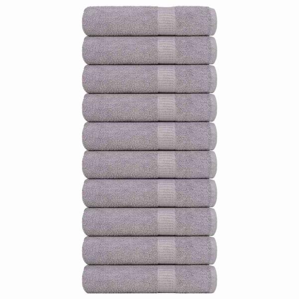 ARDEBO.de - Badetücher 10 Stk. Grau 100x150 cm 360 g/m² 100% Baumwolle