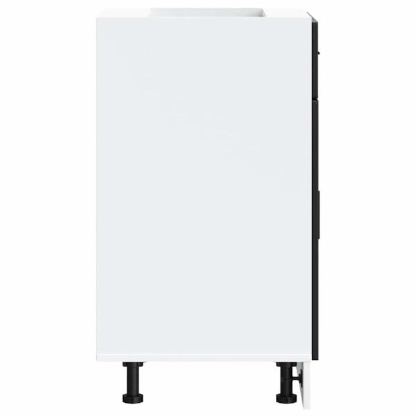 Küchenunterschrank Porto Schwarz Holzwerkstoff