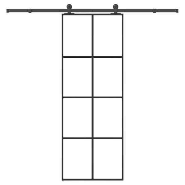 ARDEBO.de - Schiebetür mit Beschlag 76x205 cm ESG-Glas & Aluminium