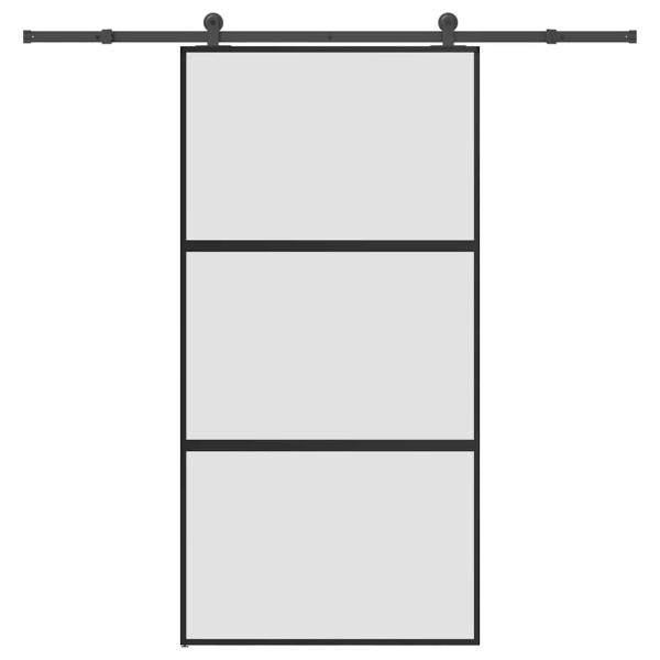 ARDEBO.de - Schiebetür mit Beschlag 102,5x205 cm Hartglas & Aluminium