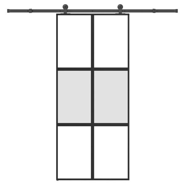 ARDEBO.de - Schiebetür mit Beschlag 90x205 cm Hartglas & Aluminium