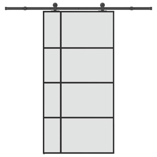 ARDEBO.de - Schiebetür mit Beschlag 102,5x205 cm ESG-Glas & Aluminium