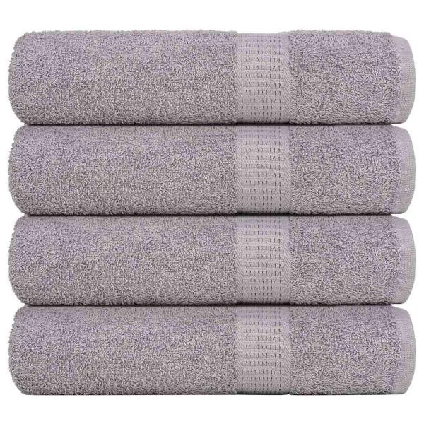 ARDEBO.de - Duschtücher 4 Stk. Grau 70x140 cm 360 g/m² 100% Baumwolle