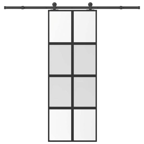 ARDEBO.de - Schiebetür mit Beschlag 76x205 cm Hartglas & Aluminium