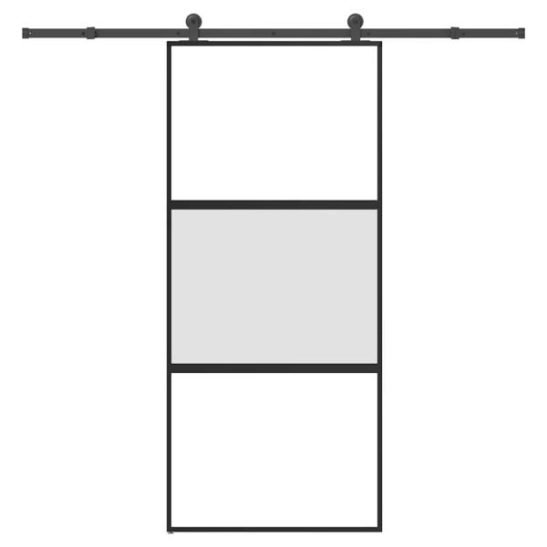 ARDEBO.de - Schiebetür mit Beschlag 90x205 cm Hartglas & Aluminium