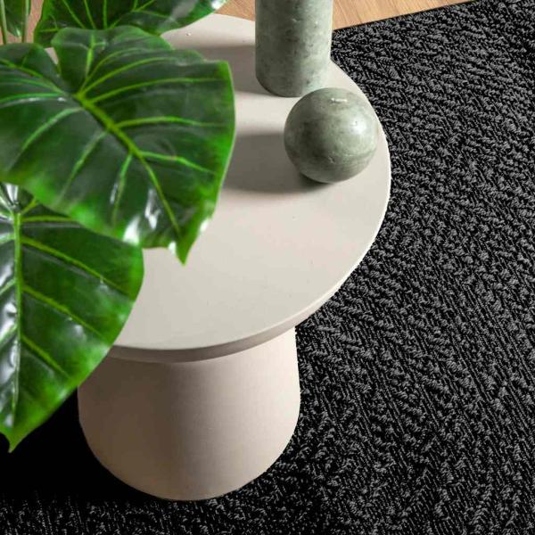 ARDEBO.de - Teppich ZIZUR Anthrazit 140x200cm Jute-Optik Indoor und Outdoor
